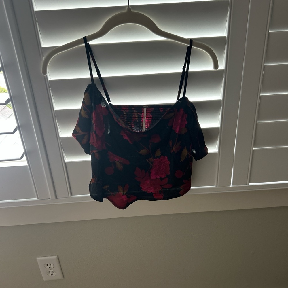 Free People Off the shoulder satin tank XS